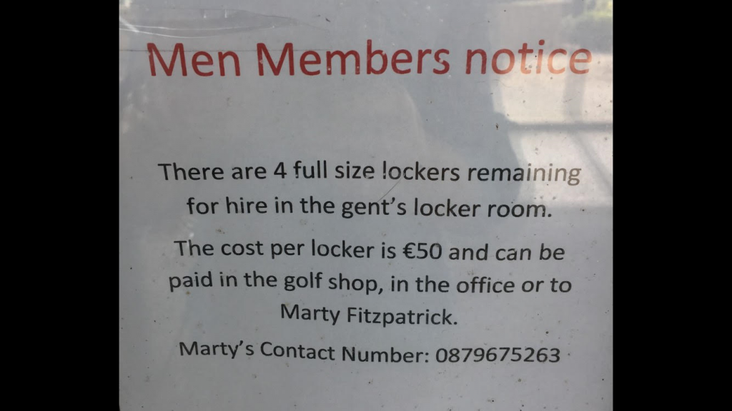 Lockers Notice
